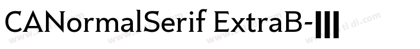 CANormalSerif ExtraB字体转换